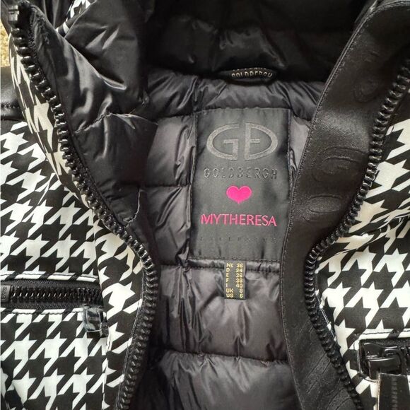 Goldbergh Galaxy Printed Ski Jacket HIDA Belted Jacket NWT US 6 Houndstooth - Picture 9 of 13